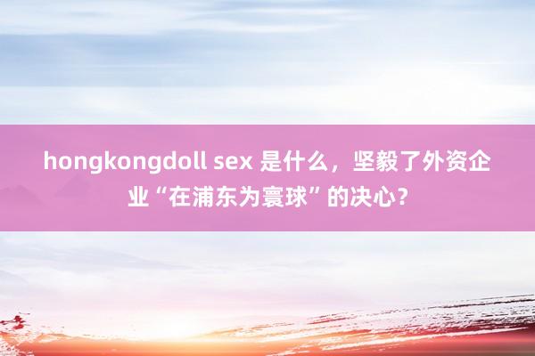 hongkongdoll sex 是什么，坚毅了外资企业“在浦东为寰球”的决心？