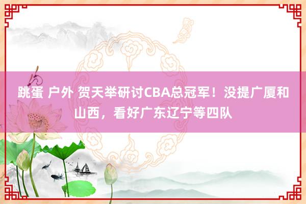跳蛋 户外 贺天举研讨CBA总冠军！没提广厦和山西，看好广东辽宁等四队