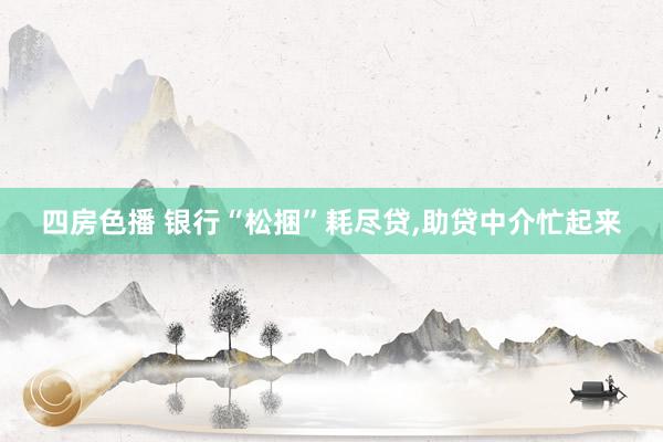 四房色播 银行“松捆”耗尽贷,助贷中介忙起来