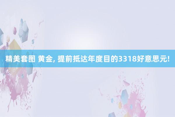 精美套图 黄金, 提前抵达年度目的3318好意思元!