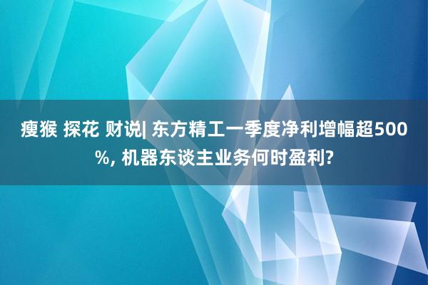 瘦猴 探花 财说| 东方精工一季度净利增幅超500%, 机器东谈主业务何时盈利?